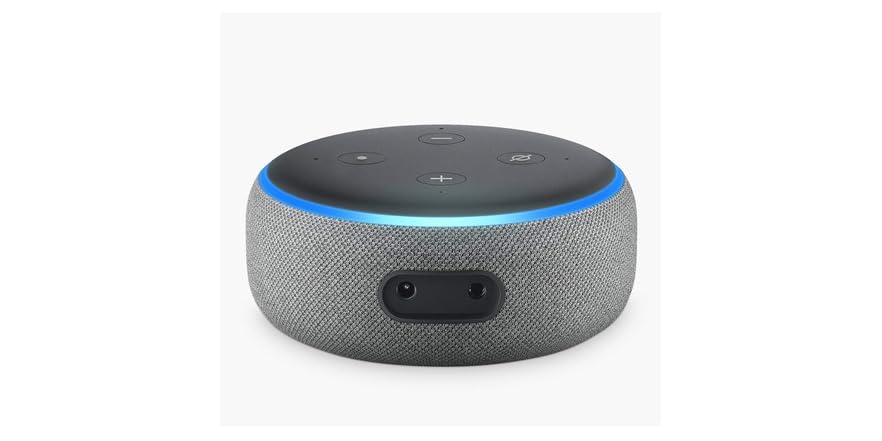 Amazon Echo Dot (3rd Gen) Smart Speaker with Alexa — unit back and ports