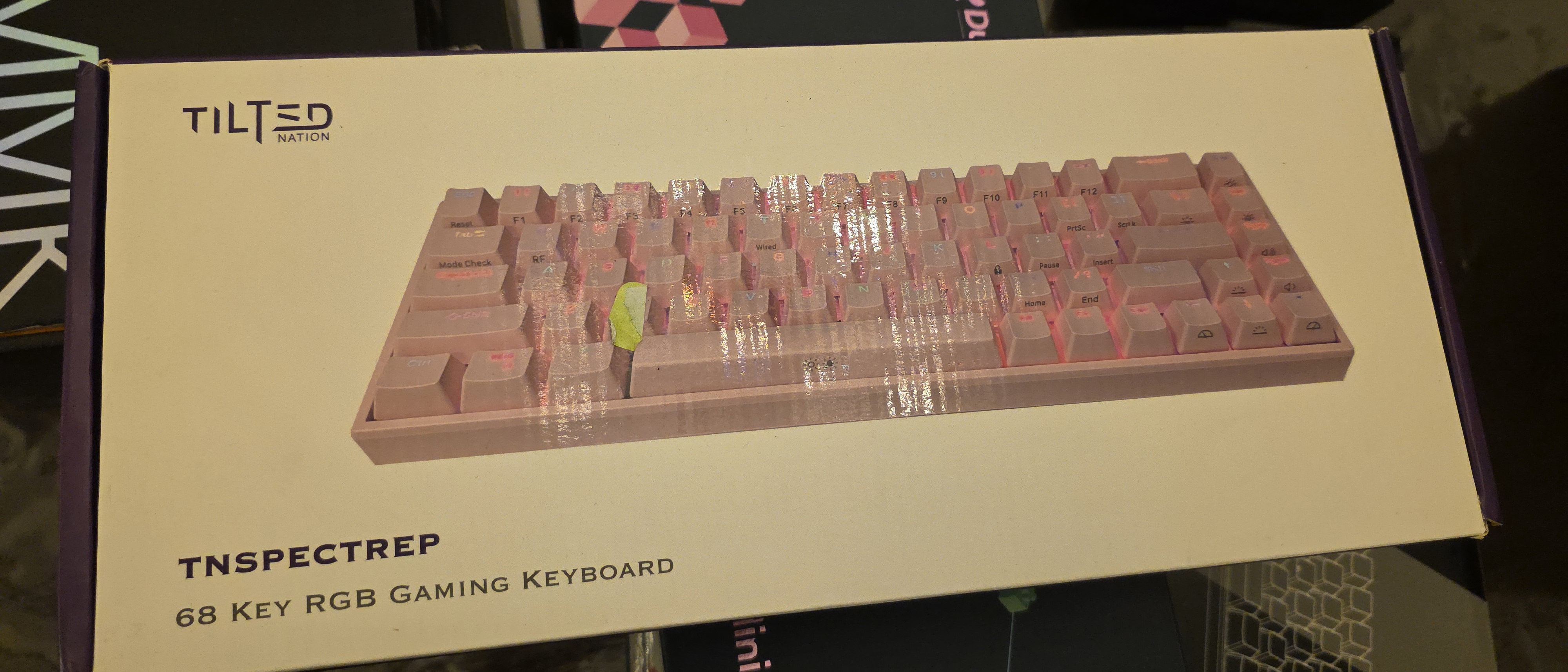 Tilted Nation TNSpectreP 68-Key RGB Gaming Keyboard